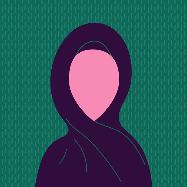 Portrait Femme Dessinée Sur Fond Coloré — Image vectorielle