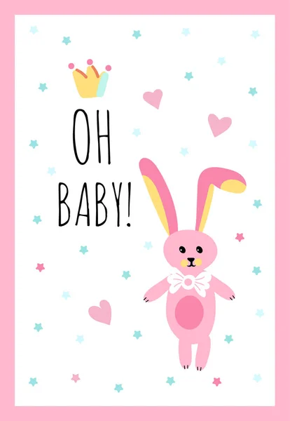 Colorful Cartoon Baby Shower Background — Stockvector