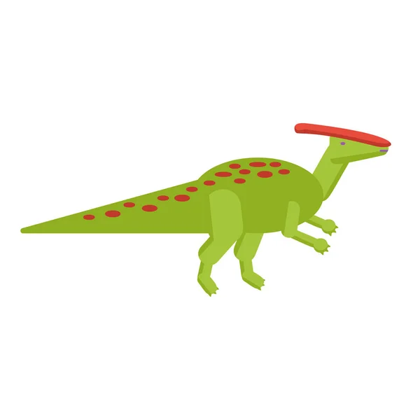 Parasaurolophus Geïsoleerd Witte Achtergrond — Stockvector