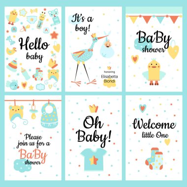 renkli karikatür bebek duş arka plan