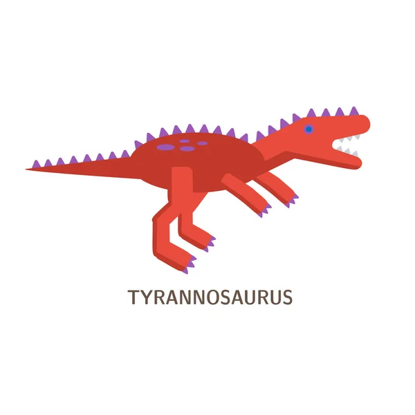 Beyaz Arka Plan Üzerinde Izole Tyrannosaurus — Stok Vektör