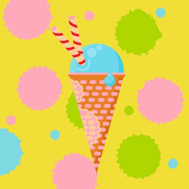 lezzetli dondurma, yaz arka plan