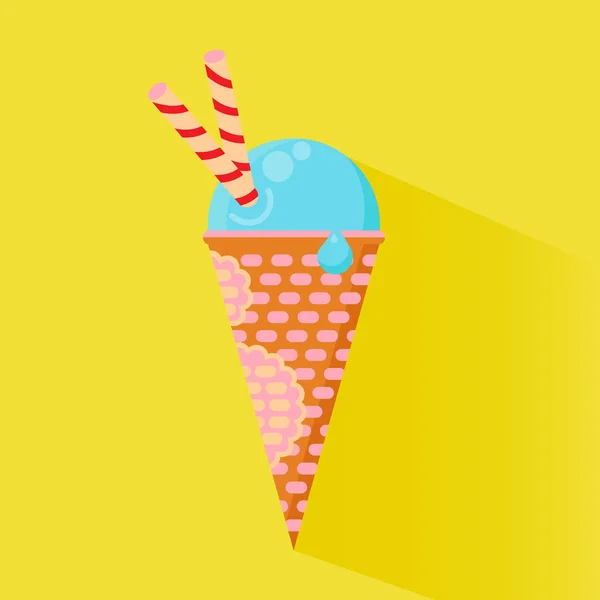 Delicious Ice Cream Summer Background — Stock Vector