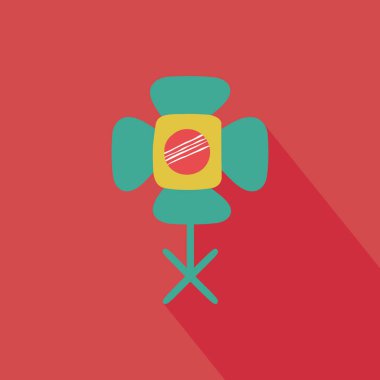 kırmızı arka plan üzerinde çizilmiş sinema özniteliği