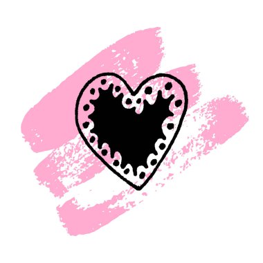 beyaz arka plan üzerinde izole kalp kroki