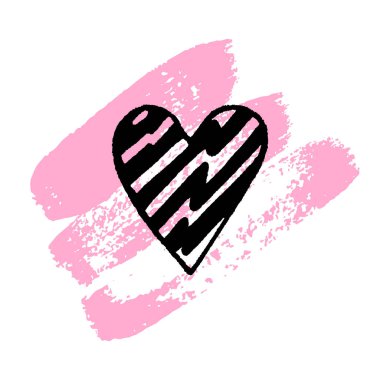 beyaz arka plan üzerinde izole kalp kroki