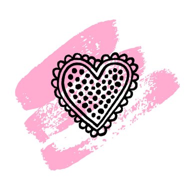 beyaz arka plan üzerinde izole kalp kroki