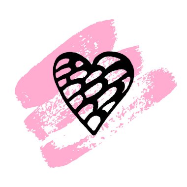 beyaz arka plan üzerinde izole kalp kroki