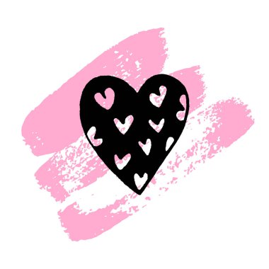 beyaz arka plan üzerinde izole kalp kroki