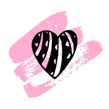 beyaz arka plan üzerinde izole kalp kroki