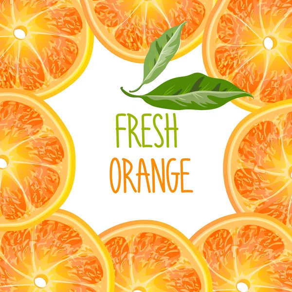 Tranches Orange Isolées Sur Fond Blanc — Image vectorielle
