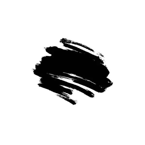 Μαύρη Πινελιά Απομονωμένη Λευκό Φόντο — Διανυσματικό Αρχείο