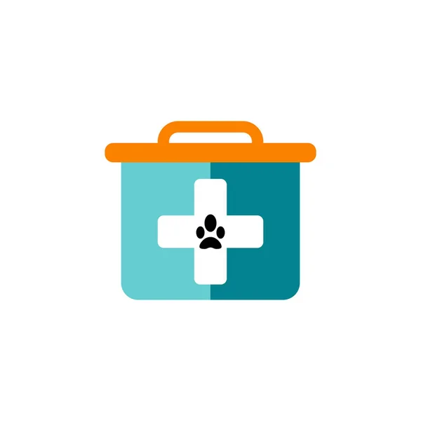 Kit Medicina Para Mascotas Aislado Sobre Fondo Blanco — Vector de stock