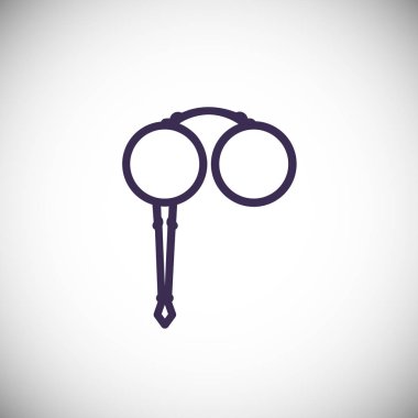 Beyaz arka plan üzerinde izole retro gözlük