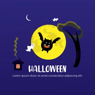 renkli halloween arka plan, kopyalama alanı
