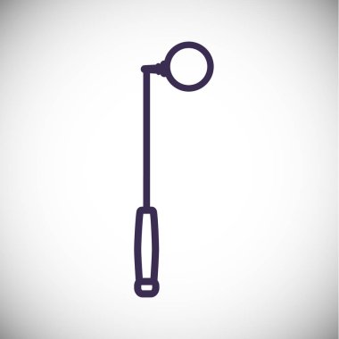 Retro monocle beyaz arka plan üzerinde izole