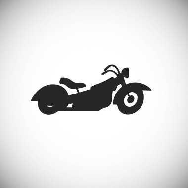 izole beyaz zemin üzerine siyah motosiklet