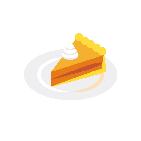 Cake Geïsoleerd Witte Achtergrond — Stockvector