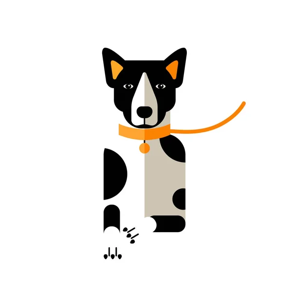 Perro Dibujos Animados Aislado Sobre Fondo Blanco — Vector de stock