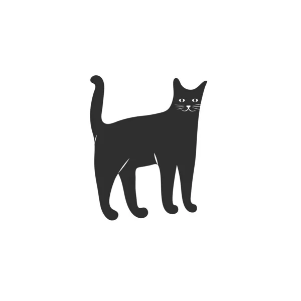 Gato Doméstico Aislado Sobre Fondo Blanco — Vector de stock