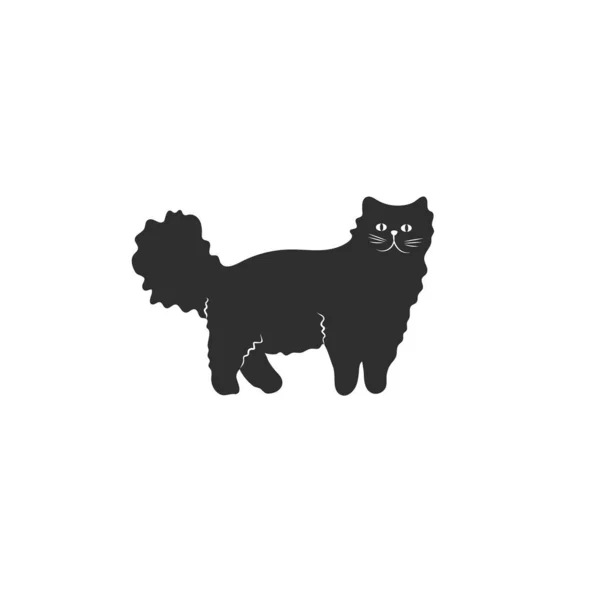 Gato Persa Aislado Sobre Fondo Blanco — Vector de stock