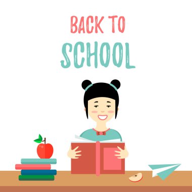 çocukla okul arka planına geri dön