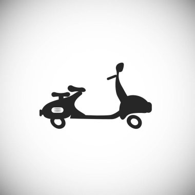 siyah scooter beyaz arka plan üzerinde izole