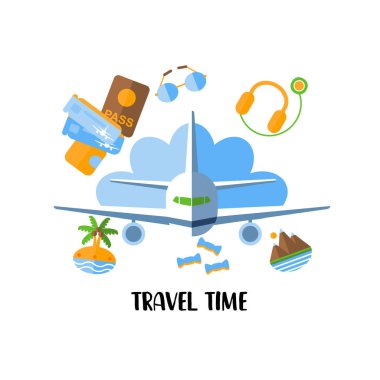 seyahat süresi, renkli afiş