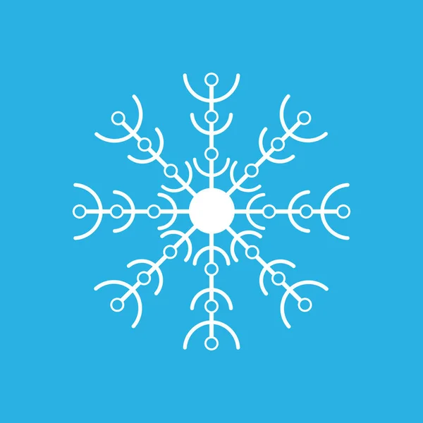 Vit Snöflinga Blå Bakgrund — Stock vektor