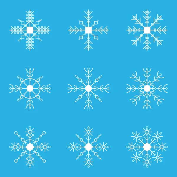 Vinter Mönster Med Snöflingor För Nyår Och Jul — Stock vektor