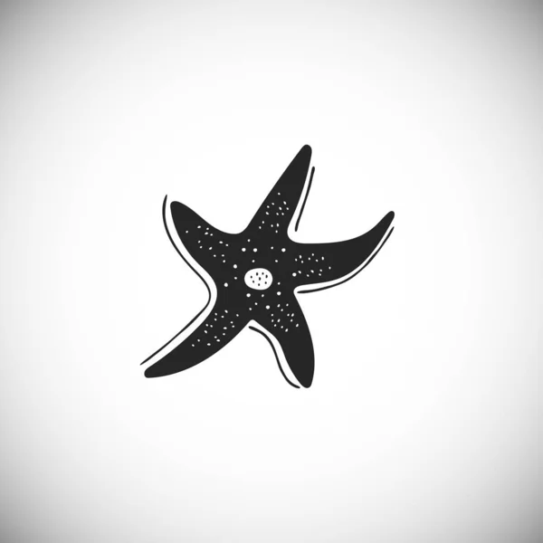 Een Starfish Geïsoleerd Witte Achtergrond — Stockvector