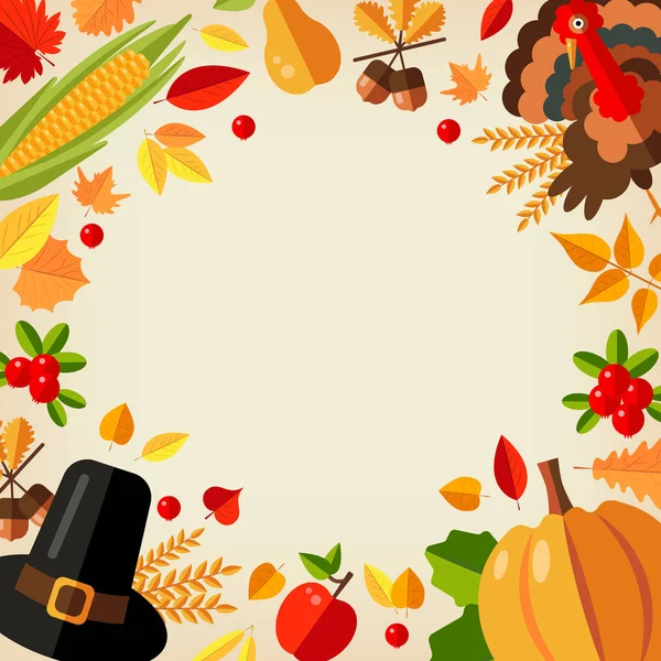 Thanksgiving Day Colorful Background — Stock Vector