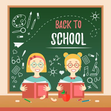 çocuklar ile okul arka geri