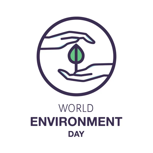 World Environment Day Concept Geïsoleerd Witte Achtergrond — Stockvector