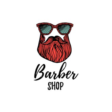 çizilmiş gözlük, bıyık ve sakal beyaz arka plan üzerinde izole