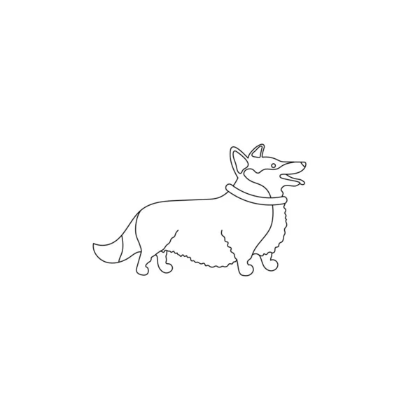 Hund Isolerad Vit Bakgrund — Stock vektor