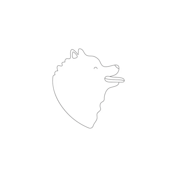 Perro Aislado Sobre Fondo Blanco — Vector de stock