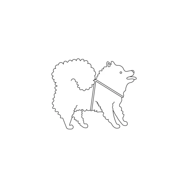 Perro Aislado Sobre Fondo Blanco — Vector de stock