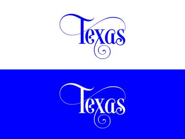 Abd Teksas Devletleri Resmi ABD Devlet Renkleri El Yazısı İllüstrasyon Tipografisi