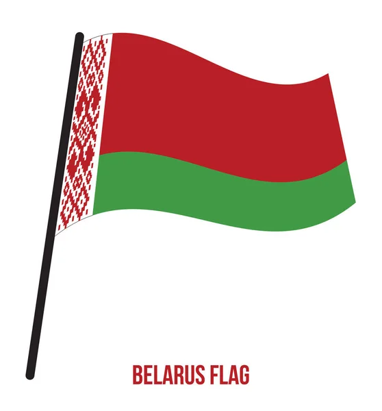 Векторная иллюстрация флага Беларуси на белом фоне. Флаг Белоруссии . — стоковый вектор