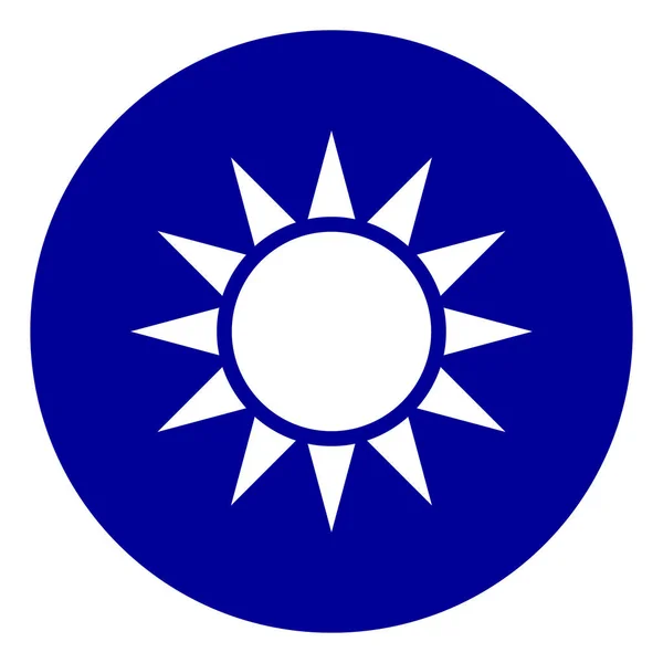 National Emblem of the Republic of China (1912-1949) Vector Illustration. Emblema nacional de Taiwán — Vector de stock