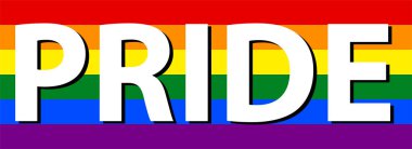 Lgbt (Lezbiyen Gay Biseksüel & Transgender) Pride Metin Gökkuşağı Bayrağı Beyaz Renk