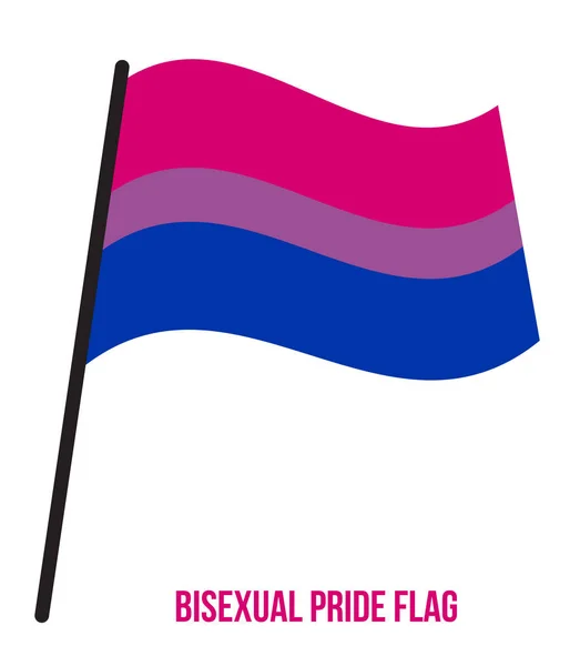 Drapeau de fierté bisexuel conçu avec un schéma de couleurs correct. Symbole de la communauté bisexuelle . — Image vectorielle