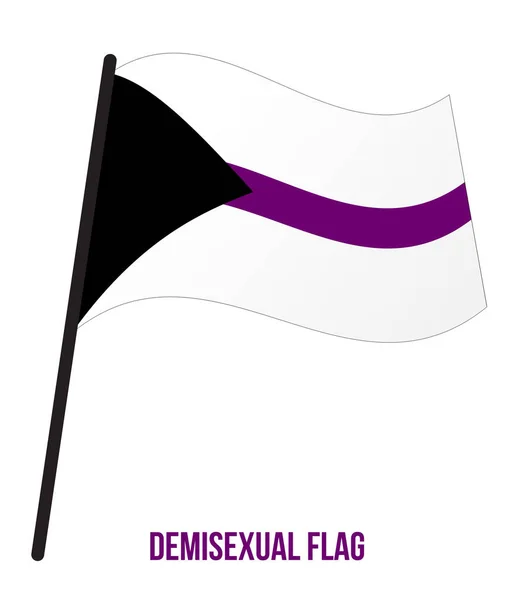 Illustration vectorielle d'agitation de drapeau Demisexual conçue avec le schéma de couleur correct — Image vectorielle