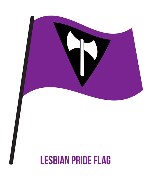 Drapeau de fierté lesbienne composé d'un labyrinthe au sein du triangle noir inversé — Image vectorielle