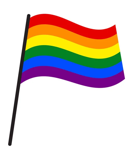 Regenbogenfahne, allgemein bekannt als Gay Pride Flagge oder lgbt Pride Flagge (lesbisch, schwul, bisexuell & transgender)) — Stockvektor