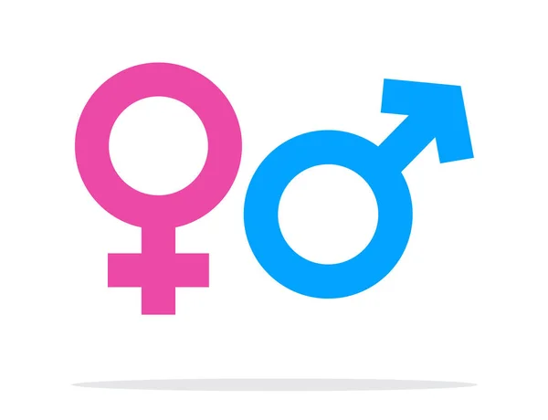 Gender Icon in Blue Pink Color. Векторный мужской и женский пол . — стоковый вектор