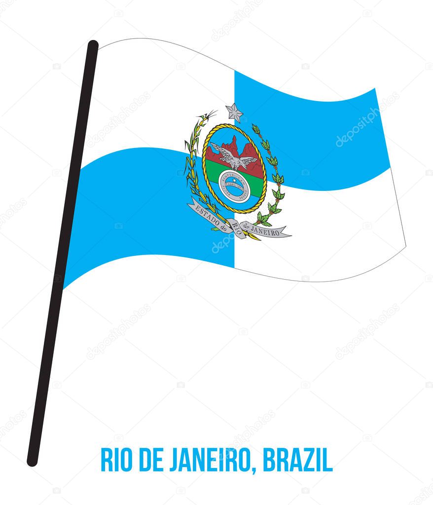 Rio De Janeiro Flag Waving Vector Illustration On White Background States Flag Of Brazil Premium Vector In Adobe Illustrator Ai Ai Format Encapsulated Postscript Eps Eps Format