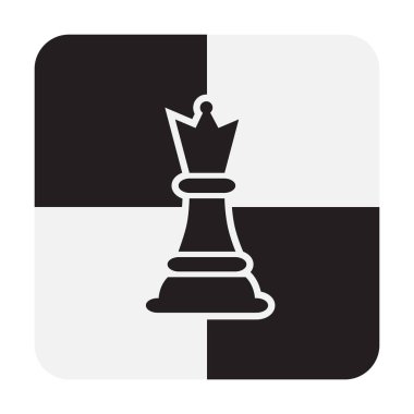 Satranç Kraliçesi Beyaz arka plan üzerinde izole adet. Satranç Tahtası Kraliçe Siluetler Vektör İllüstrasyon.