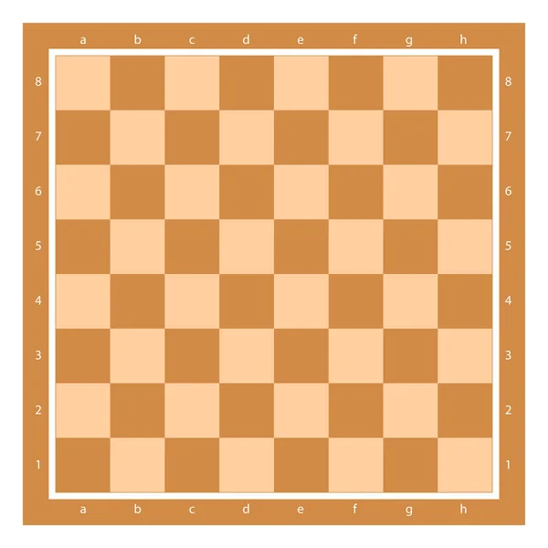 Cebirsel Gösterim Vektör İllüstrasyon ile Kahverengi Satranç Kurulu Top View. Satranç Tahtası Karosu.